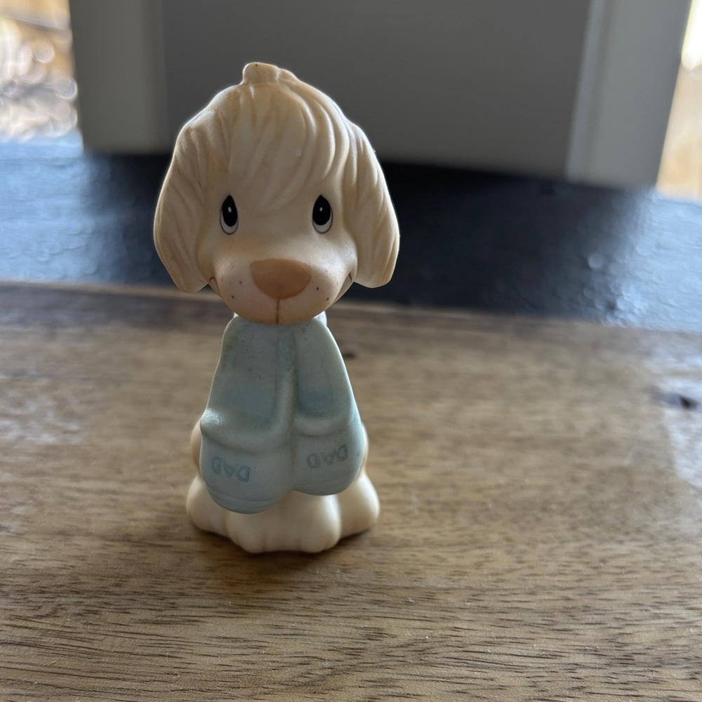 Precious Moments Figurine - Puppy Holding Dad Slippers